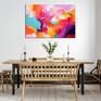 Annsayuri ART Fioletowy obraz abstrakcyjny - kolorowa - duży do salonu 105x70 cm