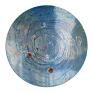 planeta obrazy malowane ręcznie techniką oraz klasyczną kosmos ebru