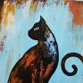 Kot At /2r/, obraz malowany - ręcznie prezent