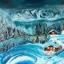 Krystyna Mosciszko atrakcyjne krajobraz akrylowy austriackie" obraz alpy