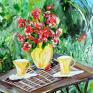 czerwone krajobraz "a cup of tea' obraz akrylowy recznie malowany na kwiaty