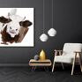 ludesign gallery krowa na obrazie obraz z drukowany na płótnie łaciata zwierzęta grafika