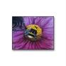 "Ostatni Lot Trzmiela" - Obraz olejny na płótnie, 50x40 cm - pszczoła trzmiel olej