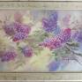 fioletowe impresja, ręcznie malowany obraz olejny na kwiaty sztuka bzy ogród