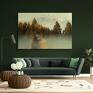 brązowe las obraz - plakat 100x70 natura dom portret