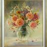 Kolory Lata, ręcznie malowany obraz olejny - kwiaty sztuka