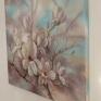 magnolia impresja, ręcznie malowany obraz olejny wiosna