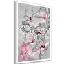szare magnolie obraz drukowany na płótnie kwiaty 70x100cm grafika magnolia