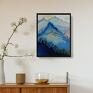 Carmenlotsu obraz do salonu olejny pejzaż góry we mgle olej na płótnie malarstwo współczesne