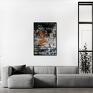 srebrne malarstwo olejne obraz z ramą - "norymberga" dekoracja do mieszkania do domu