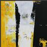 malarstwo obraz olejny - czarny i żółty IV obrazy nowoczesne