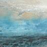 malowany blue lagoon 6, obraz abstrakcyjny ręcznie