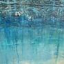 obraz abstrakcja blue lagoon /4/, ręcznie malowany