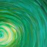 energetyczny obraz medytacyjny - zielona mandala - akrylowy - akryl prezent