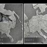 atrakcyjne kontynenty obraz na płótnie - mapa świata beton kamień - 120x80 cm