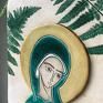 fioletowe matka boża ikona ceramiczna z wizerunkiem bożej - chrzest