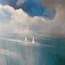 niebieskie morze obraz akrylowy formatu 100/100 cm akryl nowoczesny