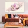 Nowoczesny pastelowy obraz akwarela z piwoniami, 100x60, obrazy drukowany na płótnie do salonu, sypialni, jadalni, biura