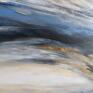 niebieskie płótno ulotne chwile obraz akrylowy formatu 80/60 cm akryl abstrakcja