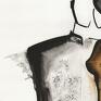 ART Krystyna Siwek do salonu 50x70 cm wykonany, 3169772 grafika czarno biała obraz ręcznie malowany