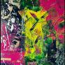 Anna Majkutewicz ciekawe abstrakcja dżungla - kolorowa kolory obraz