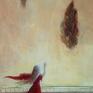 Tancerka Krawędzi - ręcznie malowany obraz olejny. Płótno na blejtramie. Nie wymaga oprawy