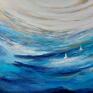 Paulina Lebida morze obraz akrylowy 70/60 cm łodzie