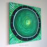 medytacyjny - zielona mandala - akrylowy - akryl obraz ezoteryczny
