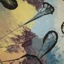 Obraz z cyklu "Polećmy nad - " malowany na płótnie 100 x cm, farby akrylowe. Kolory