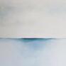 Paulina Lebida akryl niebieski pejzaż obraz akrylowy formatu 60/60 kwadrat