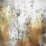 Elegancja Złota i Bieli - 100x70 cm (1 0343) - obraz abstrakcja