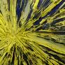 okrągły obraz - lima limon teksturowana dekoracja - nowoczesny abstrakcyjny