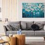 na płótnie - kwiaty łąka koła abstrakcja - 120x80 cm (119601) obraz dmuchawce dekoracja do salonu