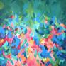 abstrakcja kolorowy abstrakcyjny obraz ręcznie malowany - colour