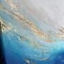 Granatowy obraz abstrakcyjny na płótnie - Maldives VII 70x90 cm do salonu ocean