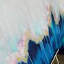 Granatowy do salonu, abstrakcyjny na płótnie 70x140cm Enchanted - obraz