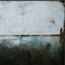 Maja Gajewska obraz do salonu olejny - siena i - 100x120cm abstrakcyjny