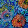 obraz olejny kolorowe kwiaty - malarstwo ekspresjonizmu