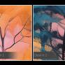 urokliwe na płótnie - pejzaż las kolorowy obraz abstrakcyjny