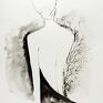 ART Krystyna Siwek Obraz 50X70 cm wykonany ręcznie, 3233040 nowoczesne obrazy abstrakcyjne grafika czarno biała