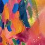 kolorowe obraz abstrakcyjny ręcznie malowany - colour do sypialni