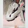 różowe akt malinowy - 100x70cm kobieta duży obraz
