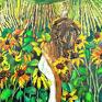 Ewa Mościszko obraz kwiaty toskania toskańskie chwile słoneczniki