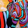 Barwy miłości 28 - obraz zebry walentynki