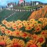 Krystyna Mosciszko obraz krajobraz toskania w słońcu toskani włochy natura