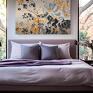 na płótnie - łąka bukiet stylowy - 120x80 dekoracja do sypialni obraz kwiaty