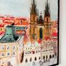 akrylowy "Praga' - pejzaż krajobraz obraz czechy