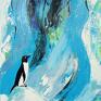 obraz pingwiny zielone icebreakers - na szczycie lodowce