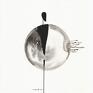 ART Krystyna Siwek Zestaw 3 30x30 cm wykonanych ręcznie - abstrakcja nowoczesny obraz grafika czarno biała