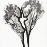 ART Krystyna Siwek Zestaw 4 wykonanych ręcznie, grafika czarno biała, abstrakcja, 2604267 obraz obrazy artystyczna
